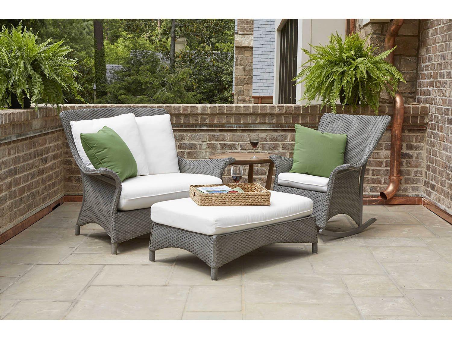 Lloyd Flanders Mandalay Wicker Cushion Patio Lounge Set