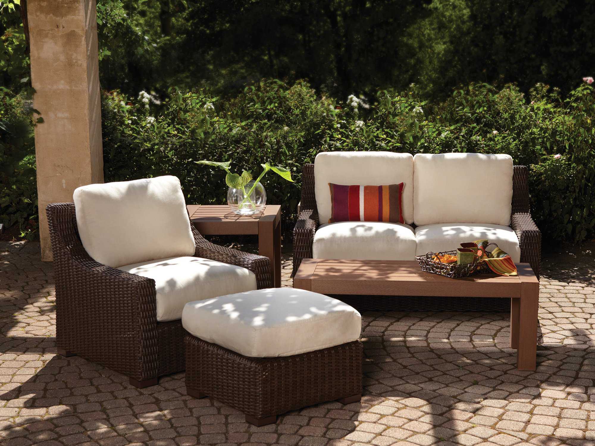 Lloyd Flanders Mesa Wicker Cushion Outdoor Patio Lounge Set