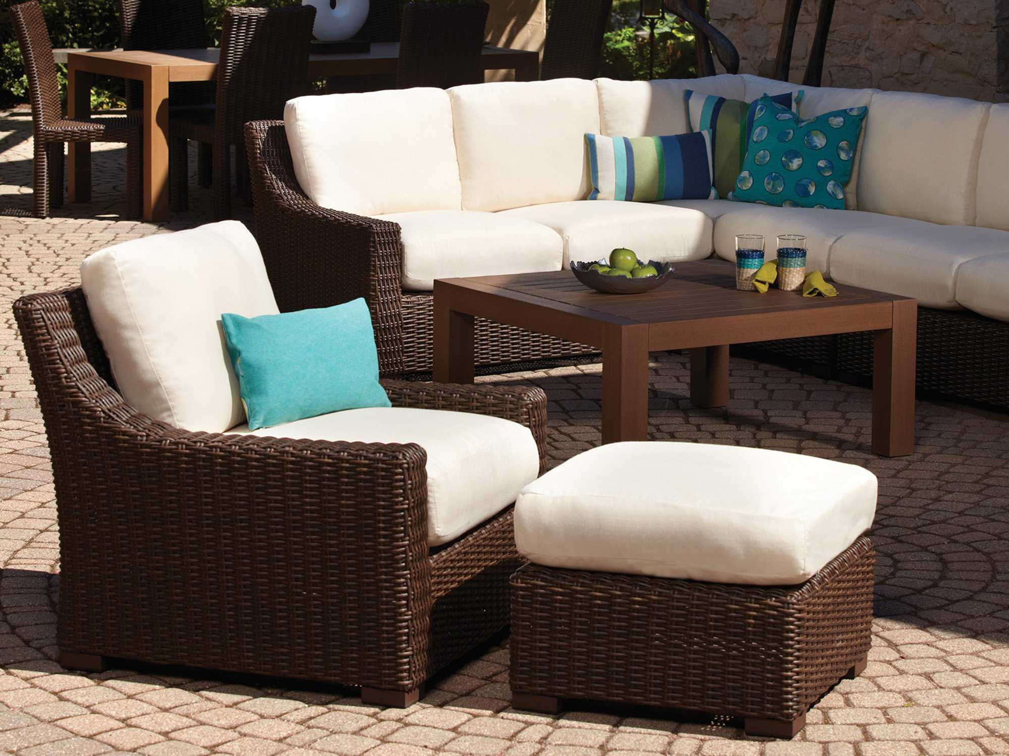 Lloyd Flanders Mesa Wicker Cushion Patio Lounge Set
