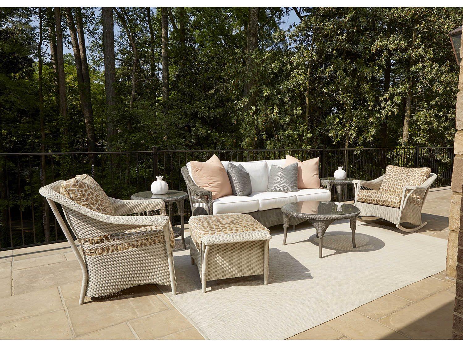 Lloyd Flanders Nantucket Wicker Outdoor Lounge Set