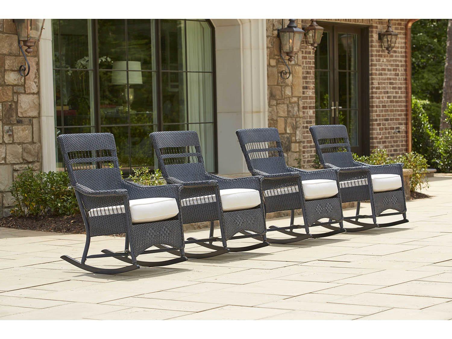 Lloyd Flanders Nantucket Wicker Rocker Lounge Chair Set