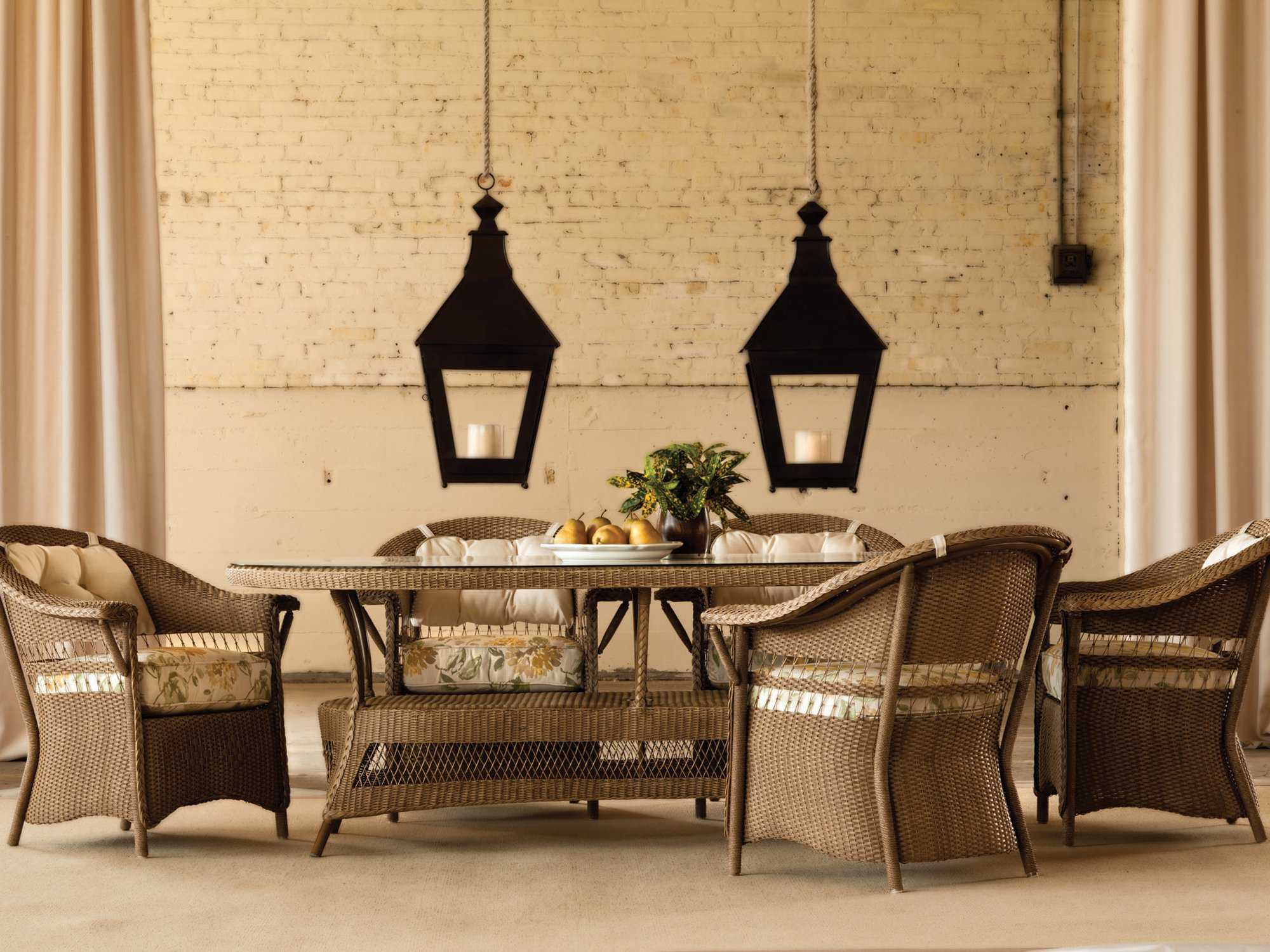 Lloyd Flanders Nantucket Wicker Outdoor Dining Set