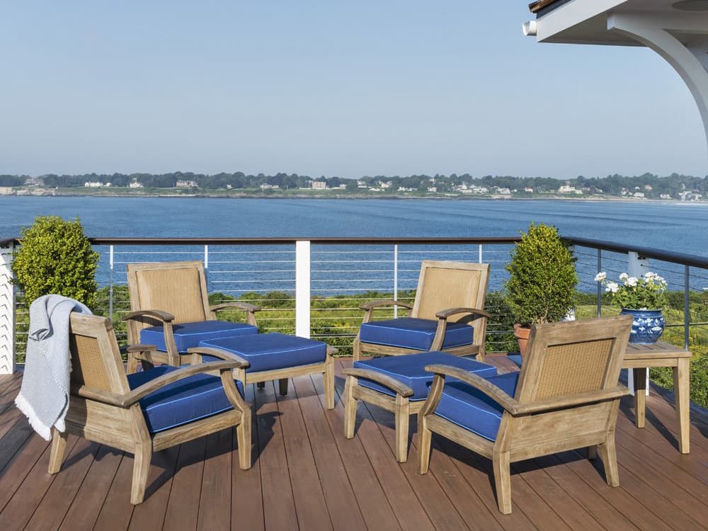 Lloyd Flanders Wildwood Teak Cushion Patio Lounge Set