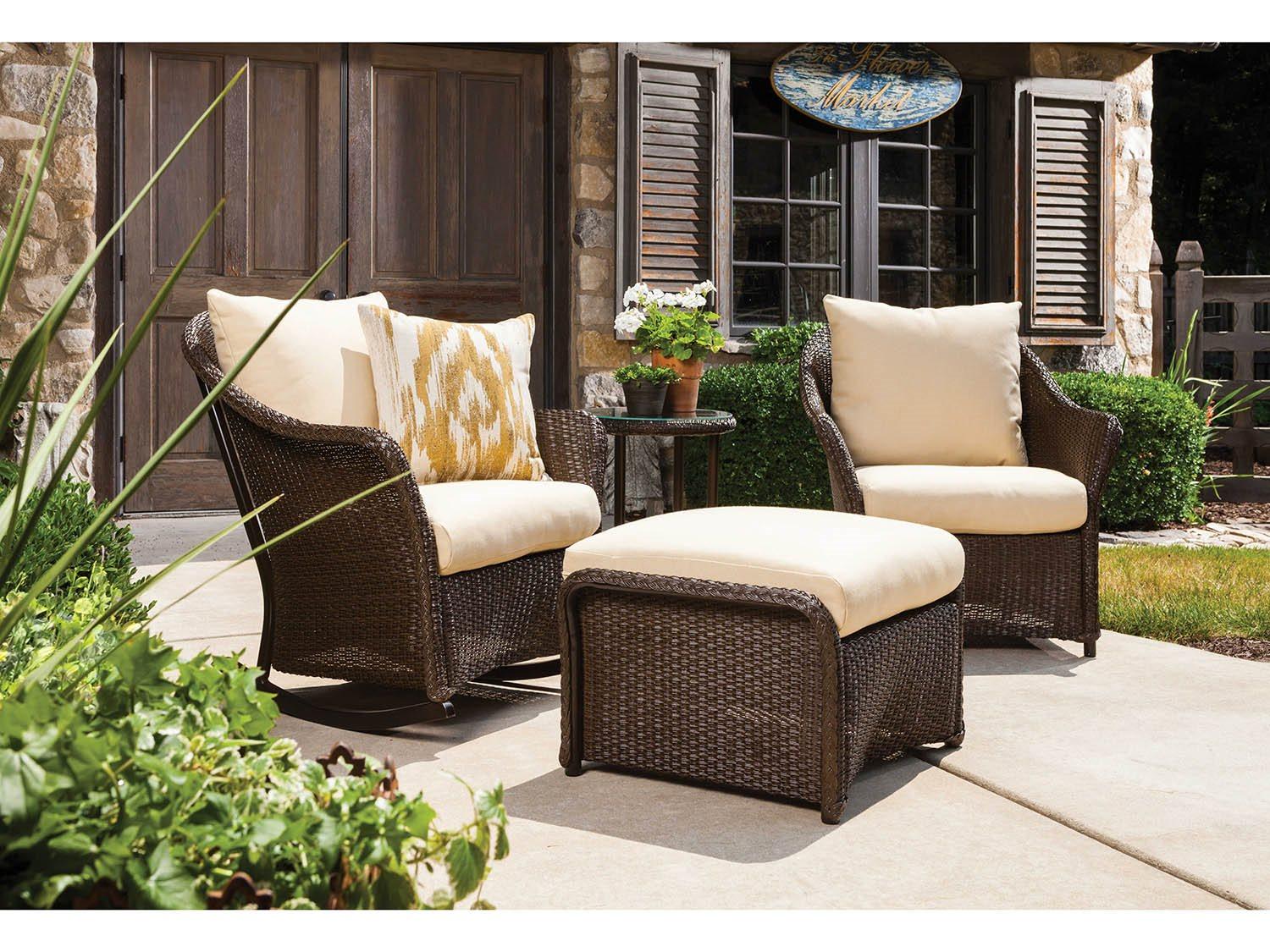 Lloyd Flanders Weekend Retreat Wicker Outdoor Patio Lounge Set