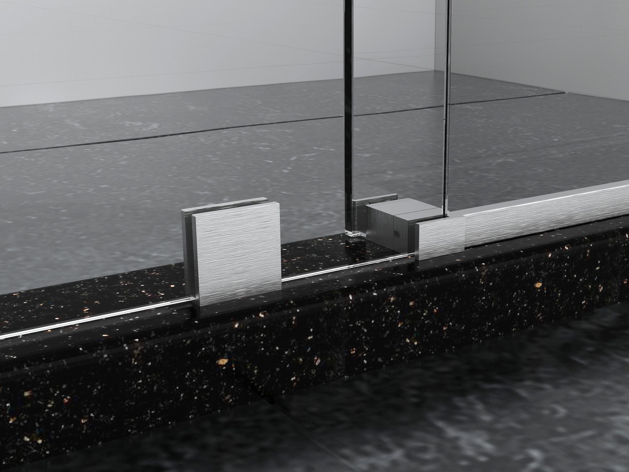 Legion Furniture Gd Shower Door With Brushed Nickel Hardware