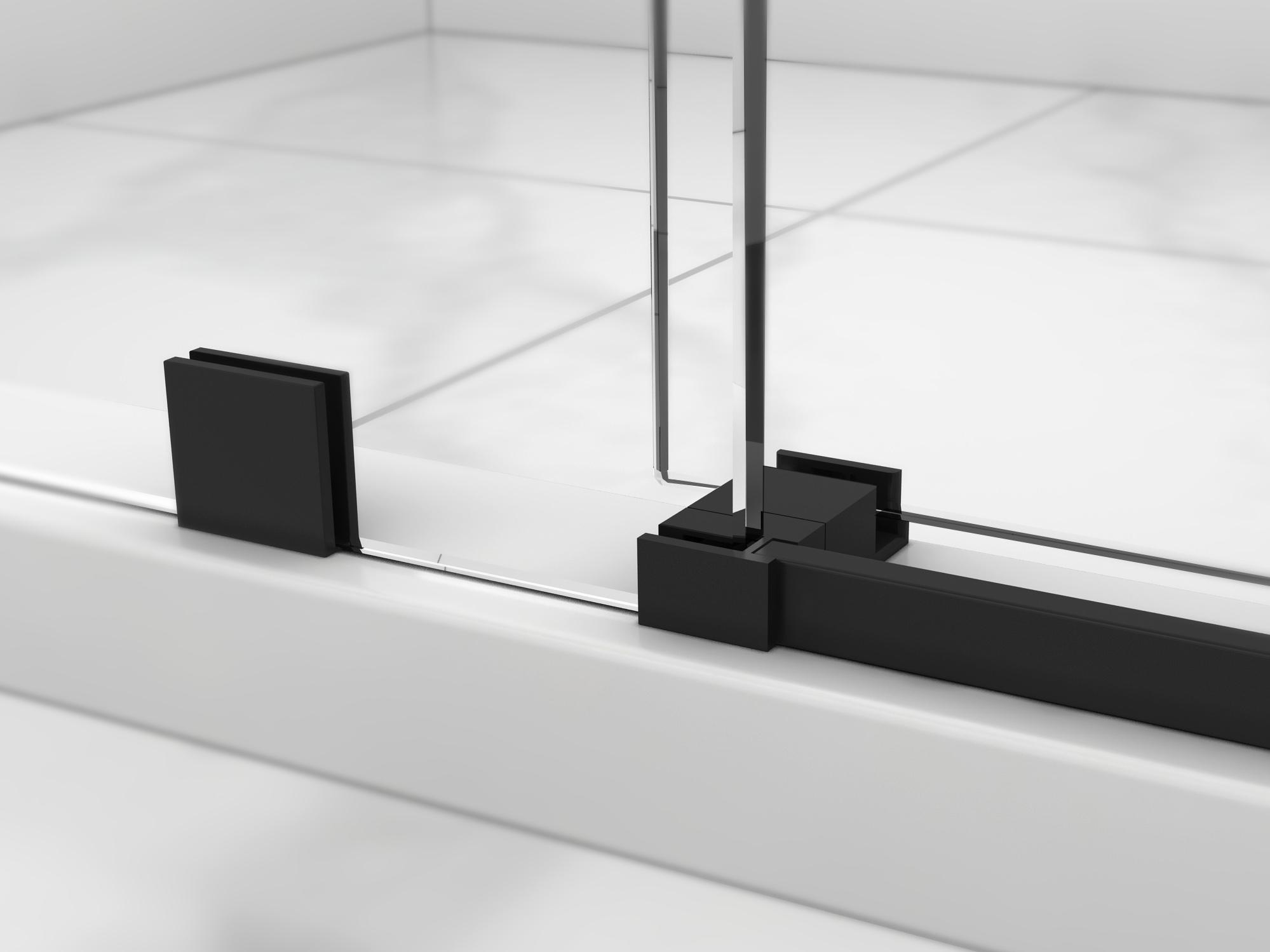 Legion Furniture Gd Shower Door With Black Hardware