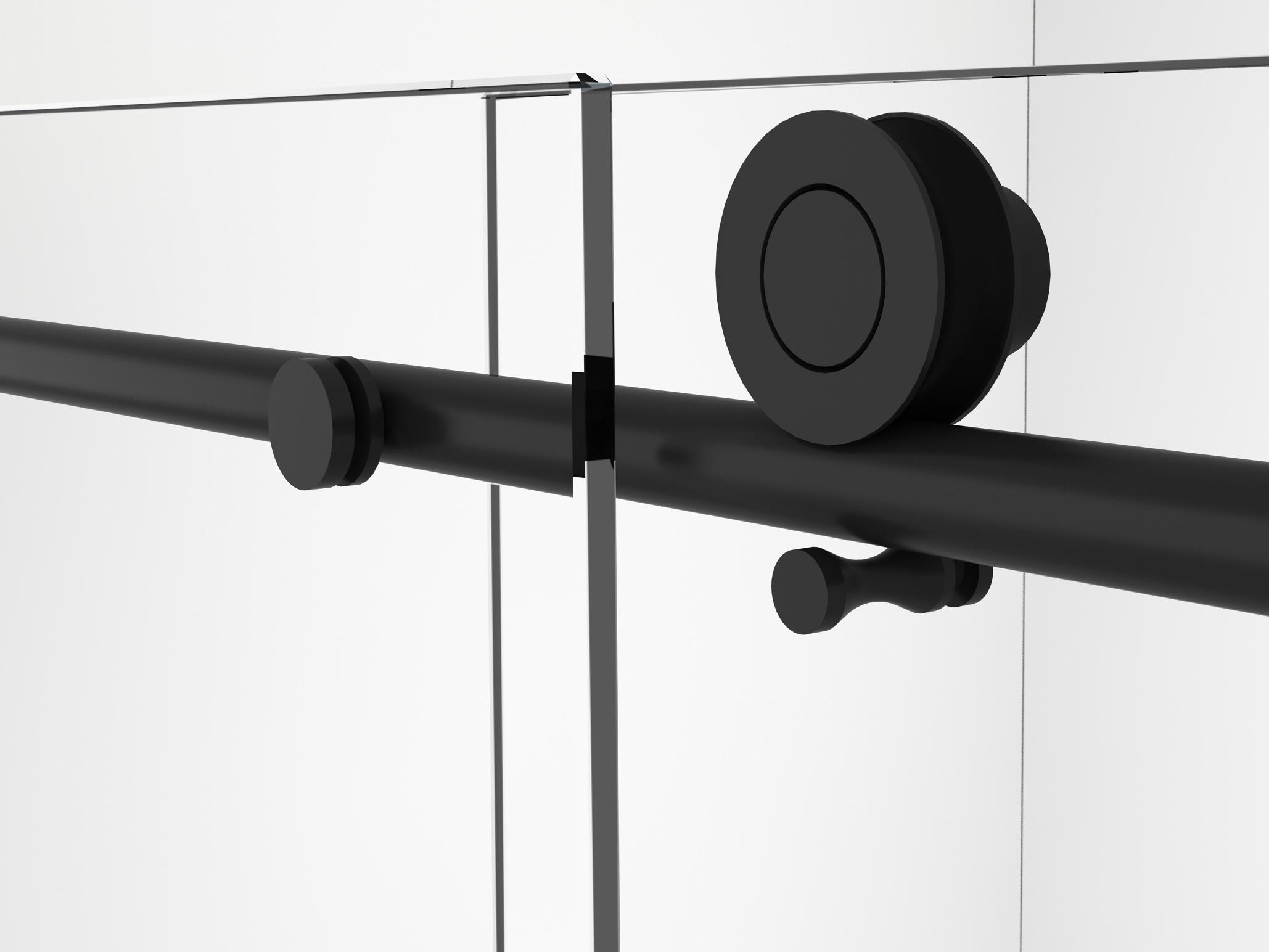 Legion Furniture Gd Shower Door With Black Hardware