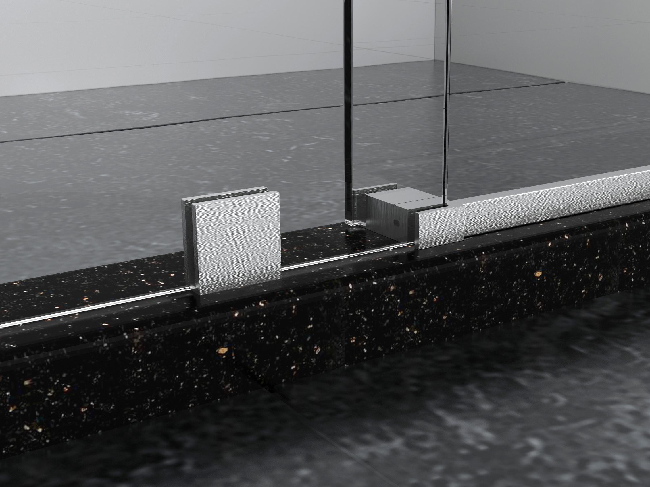 Legion Furniture Gd Shower Door With Brushed Nickel Hardware