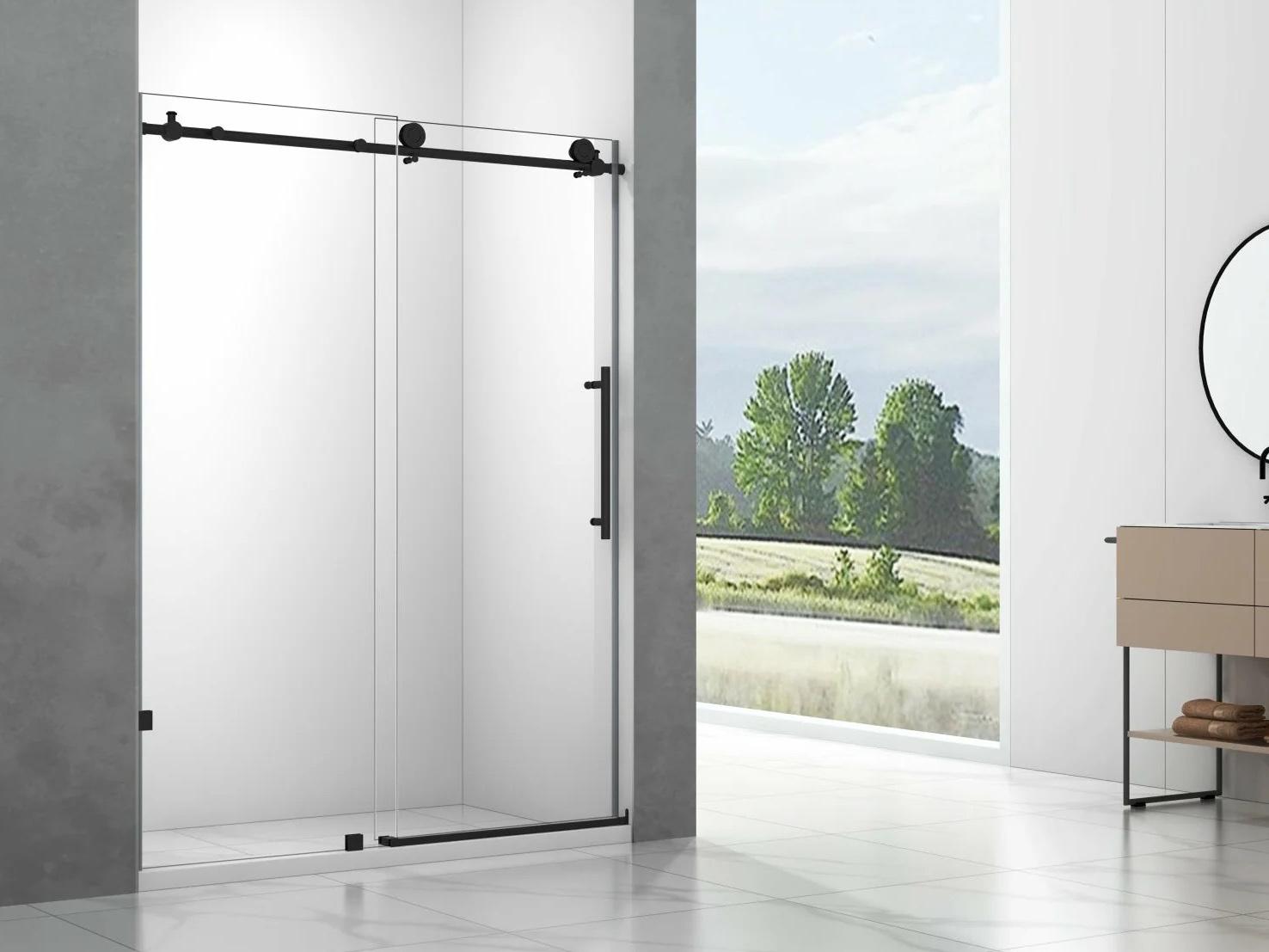 Legion Furniture Gd Shower Door With Black Hardware