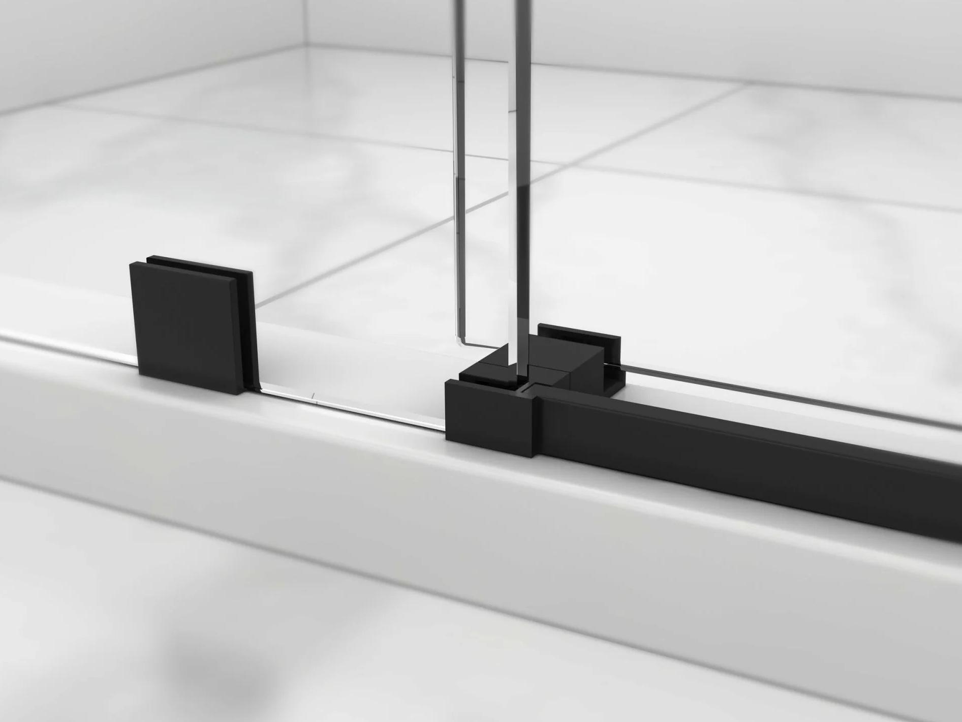 Legion Furniture Gd Shower Door With Black Hardware