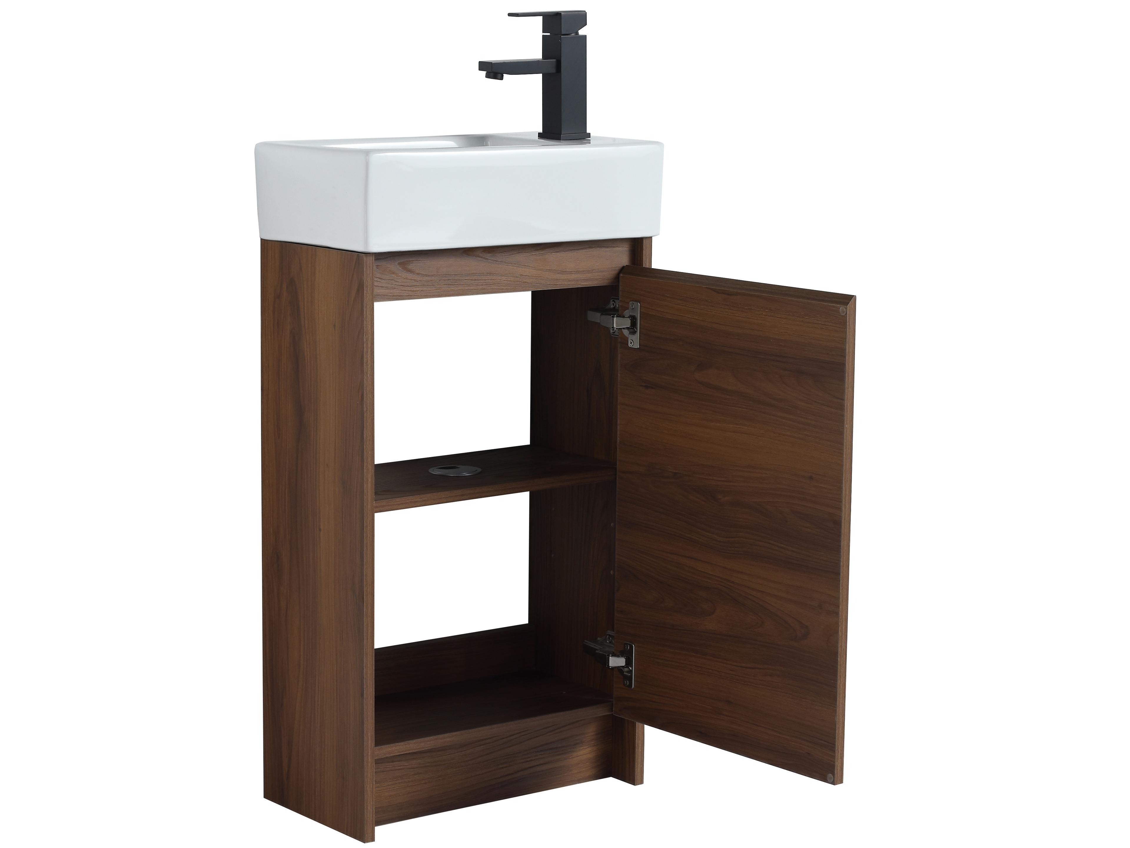 Legion Furniture Wc Series Brown Walnut Vanity