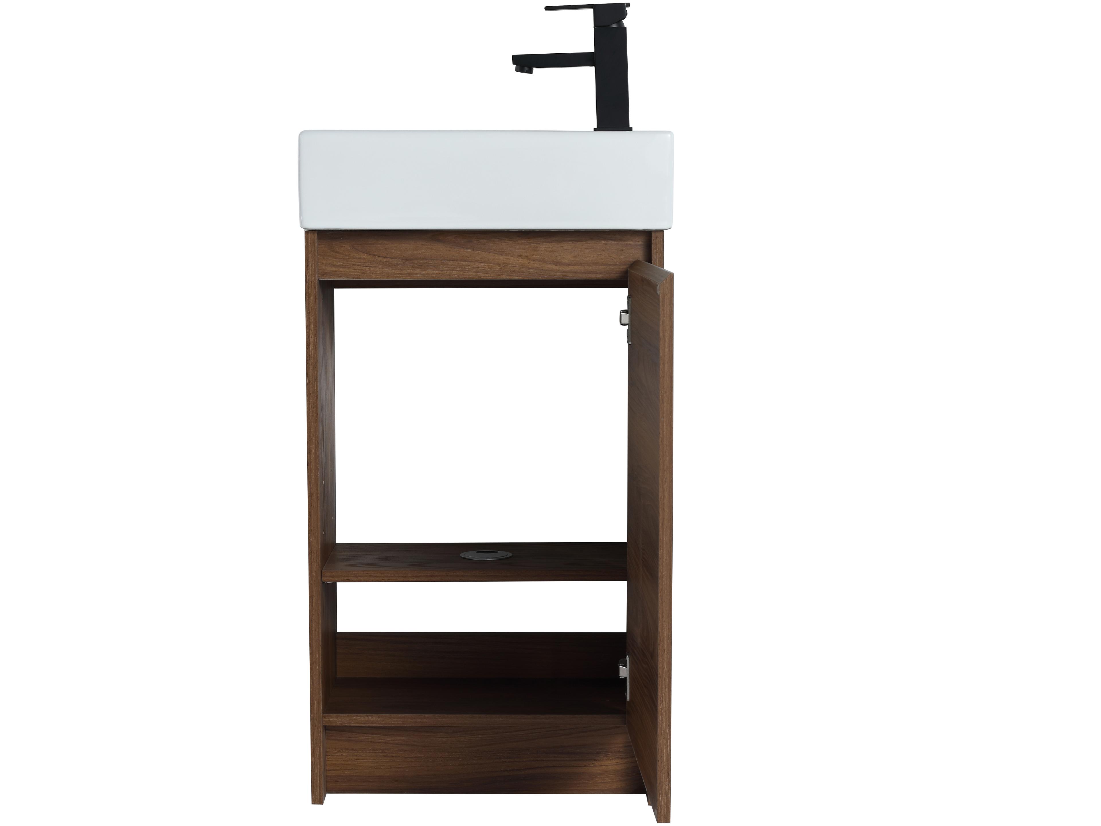 Legion Furniture Wc Series Brown Walnut Vanity