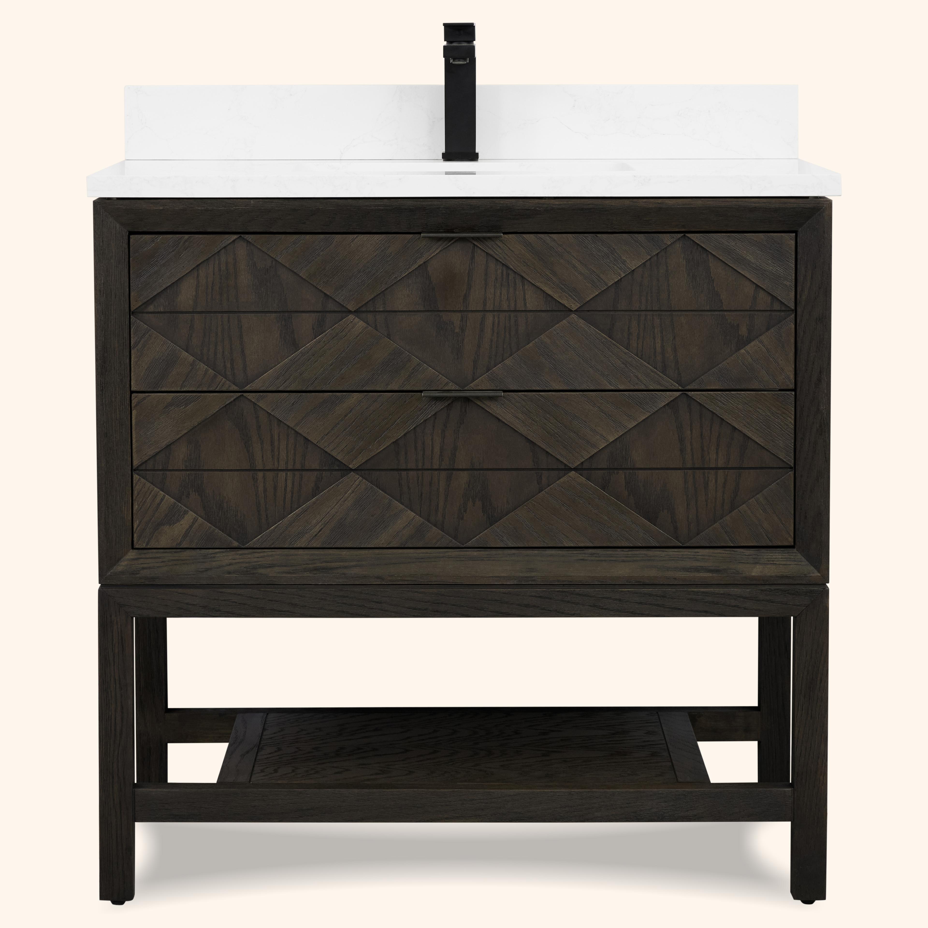 Legion Furniture Wh Series Brown Oak Vanity
