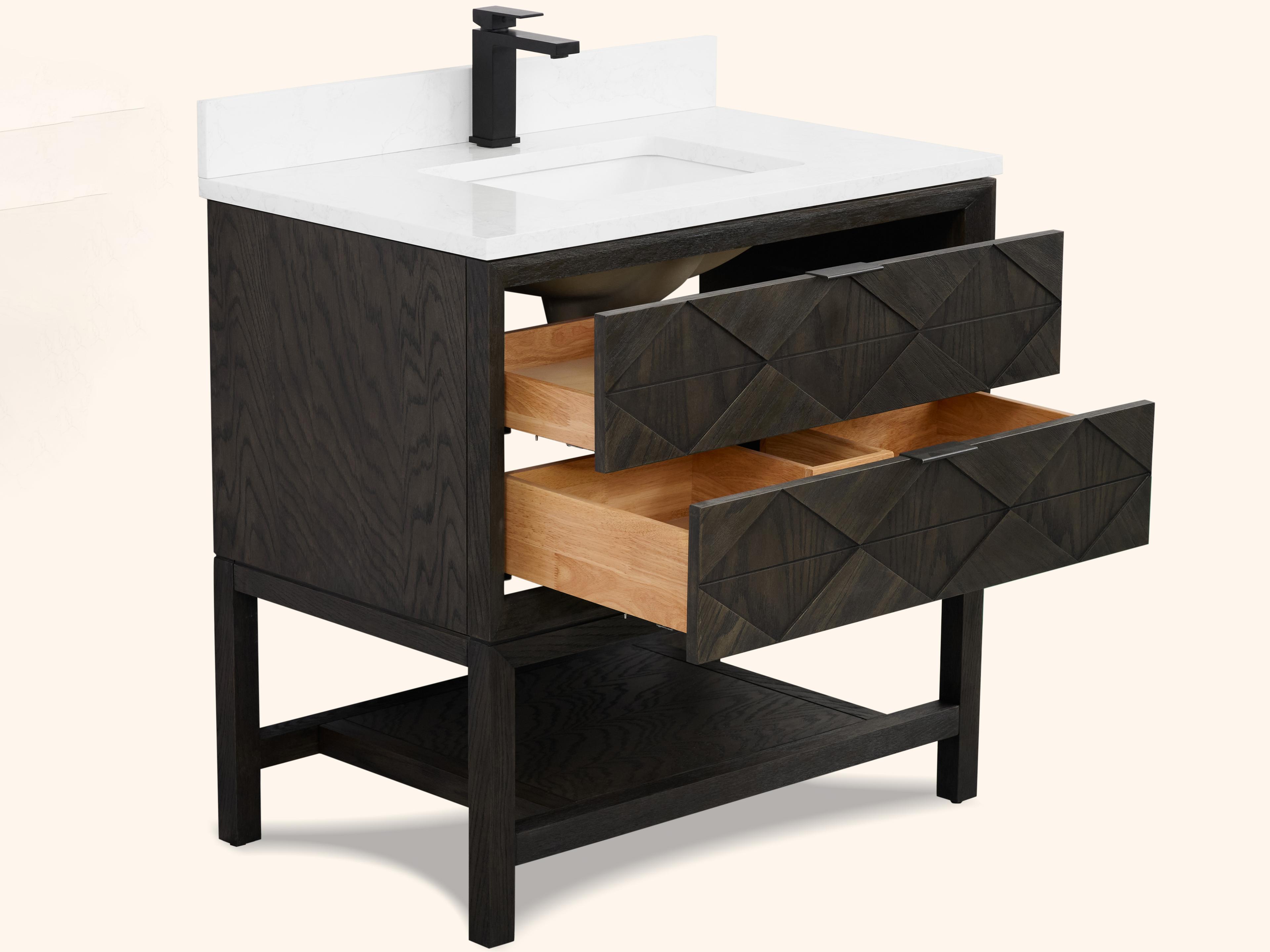 Legion Furniture Wh Series Brown Oak Vanity