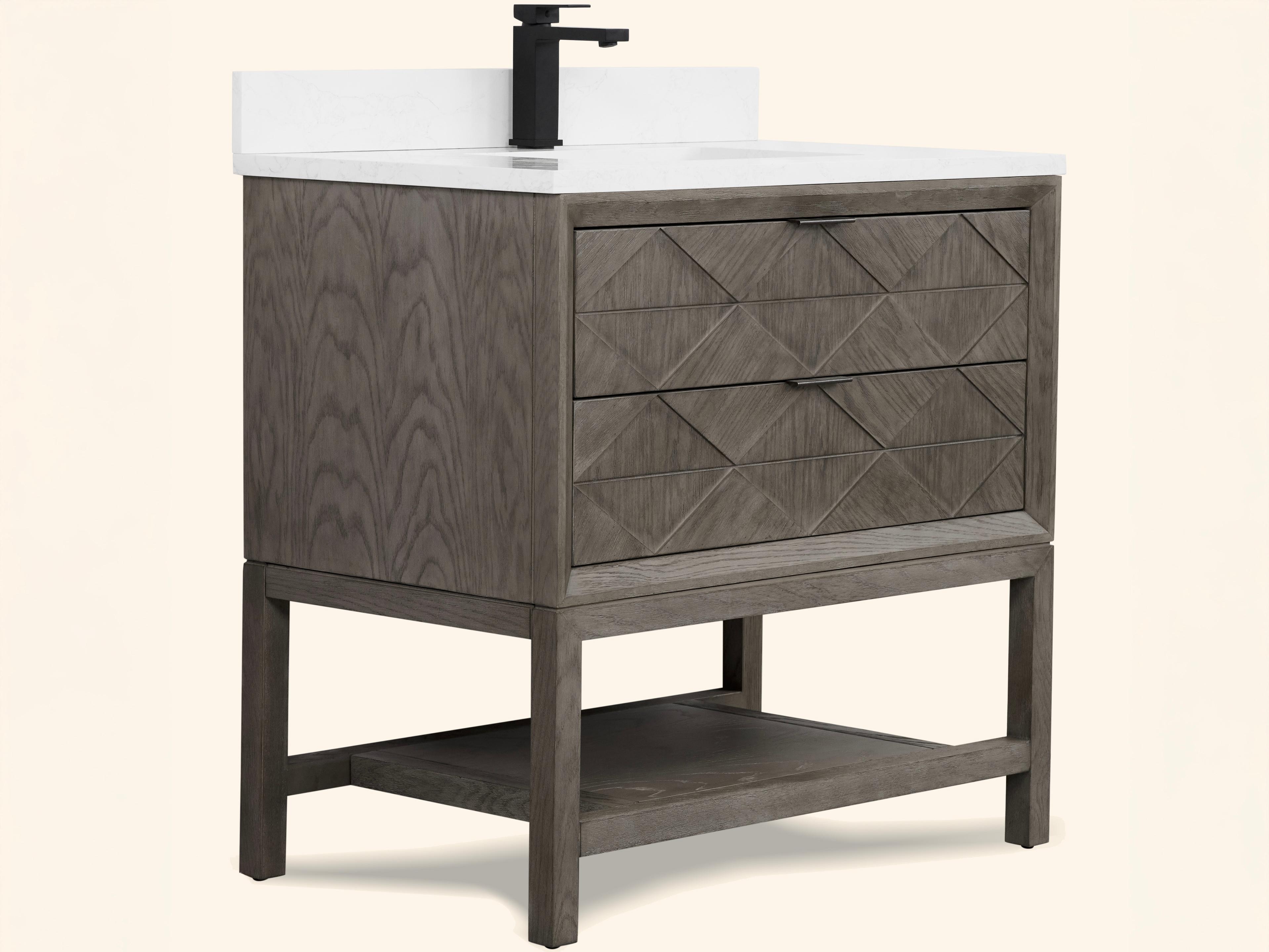 Legion Furniture Wh Series Grey Oak Vanity