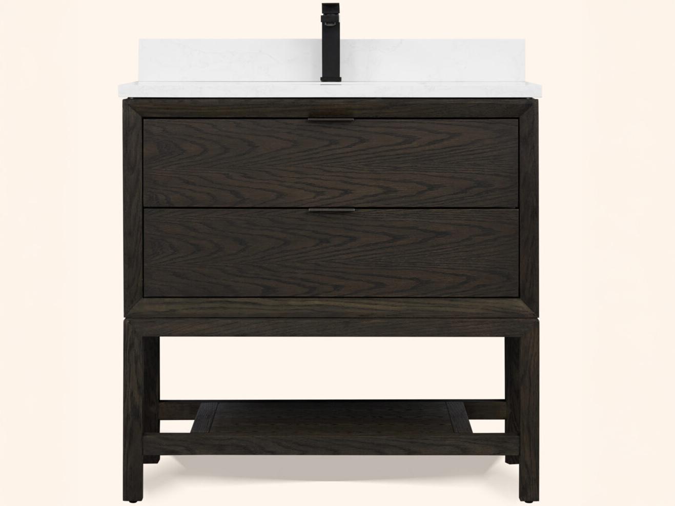 Legion Furniture Wh Series Brown Oak Vanity
