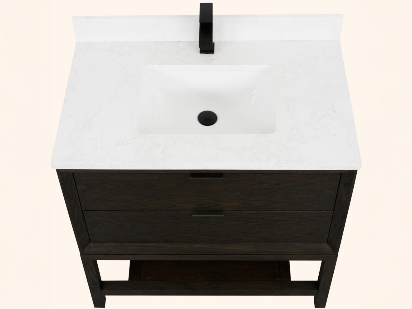 Legion Furniture Wh Series Brown Oak Vanity