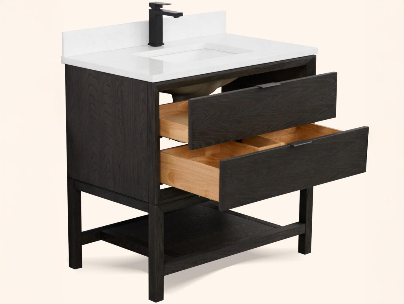 Legion Furniture Wh Series Brown Oak Vanity