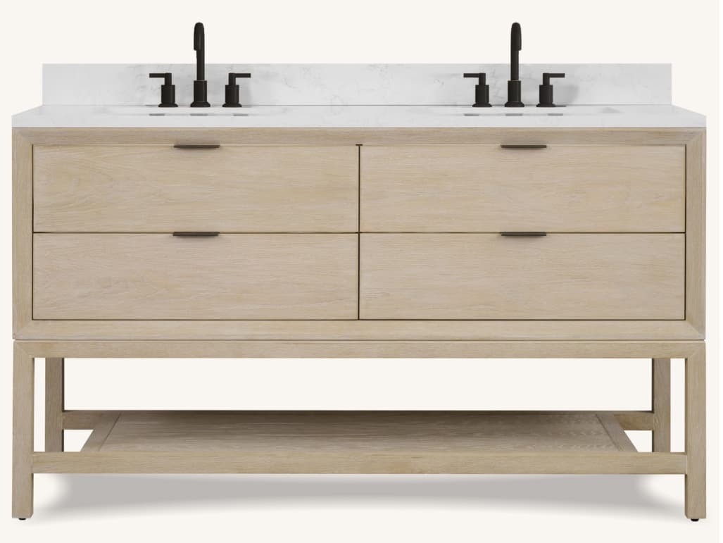 Legion Furniture Wh Series Whitewashed Oak Vanity