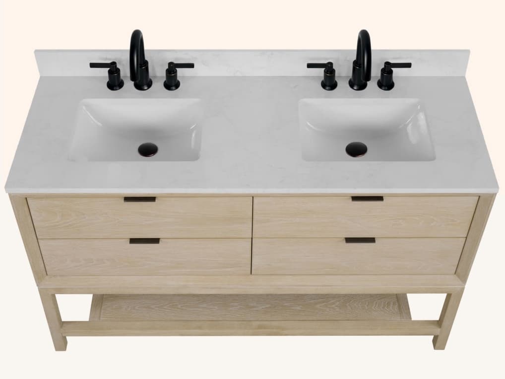 Legion Furniture Wh Series Whitewashed Oak Vanity