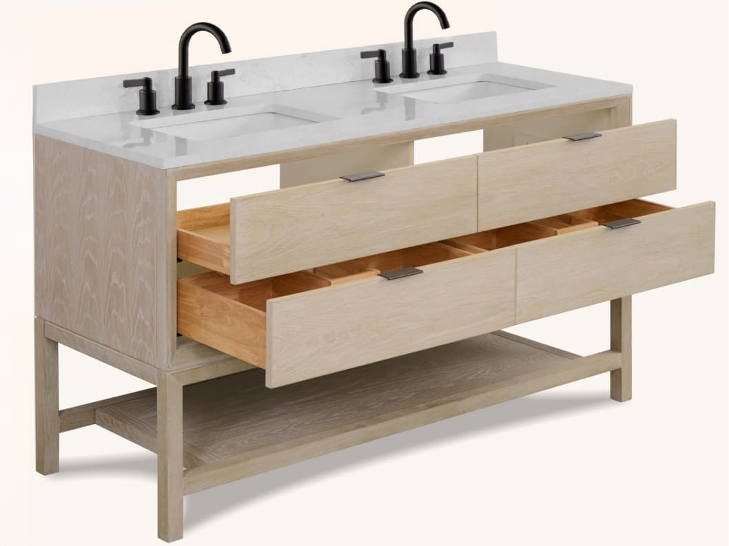 Legion Furniture Wh Series Whitewashed Oak Vanity