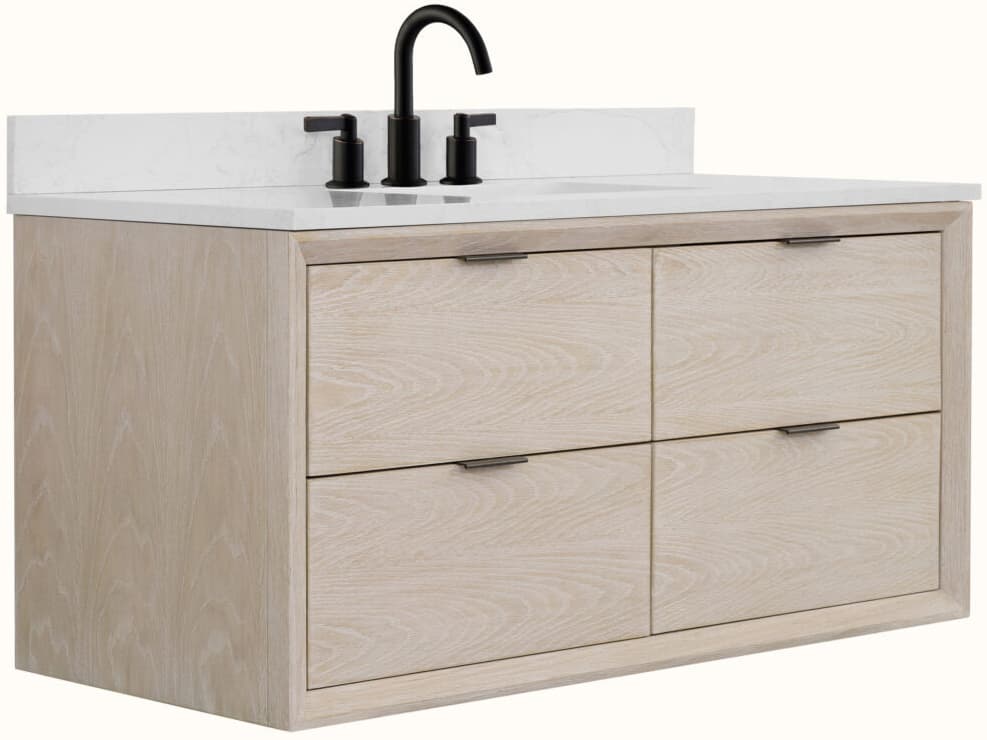Legion Furniture Wh Series Whitewashed Oak Vanity