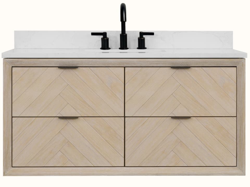Legion Furniture Wh Series Whitewashed Oak Vanity