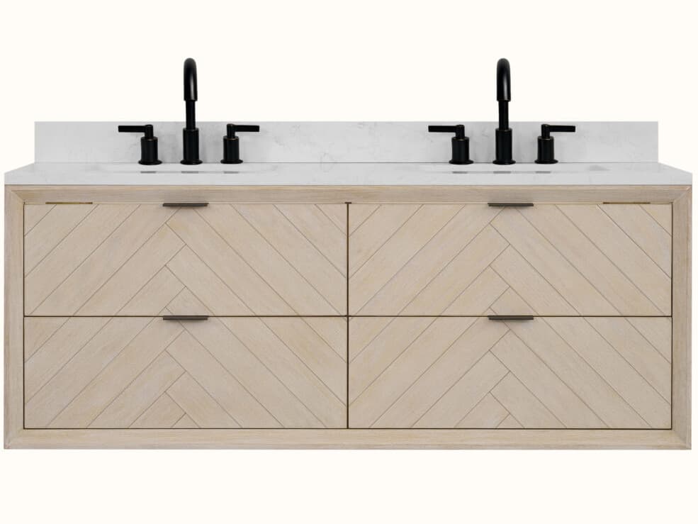 Legion Furniture Wh Series Whitewashed Oak Vanity