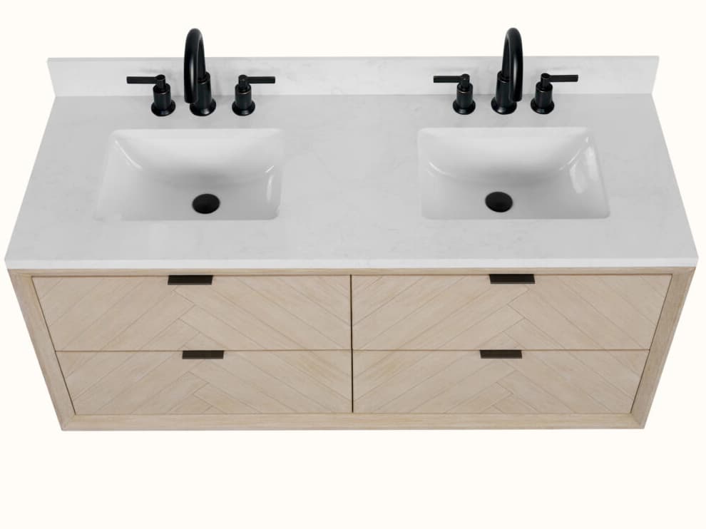 Legion Furniture Wh Series Whitewashed Oak Vanity