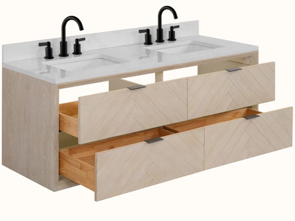 Legion Furniture Wh Series Whitewashed Oak Vanity