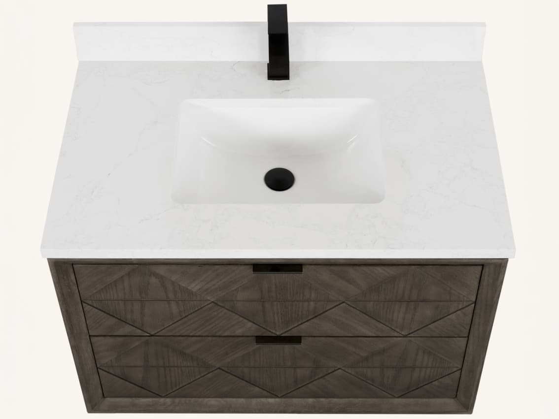 Legion Furniture Wh Series Grey Oak Vanity