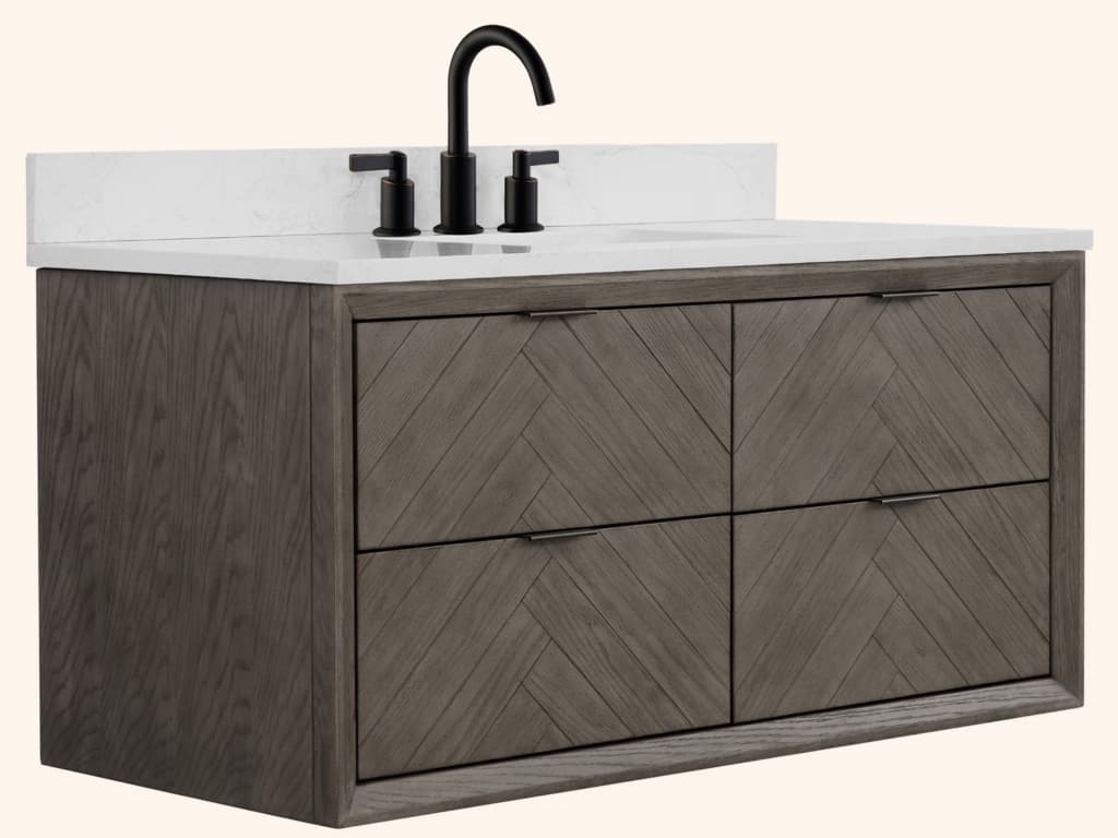 Legion Furniture Wh Series Grey Oak Vanity