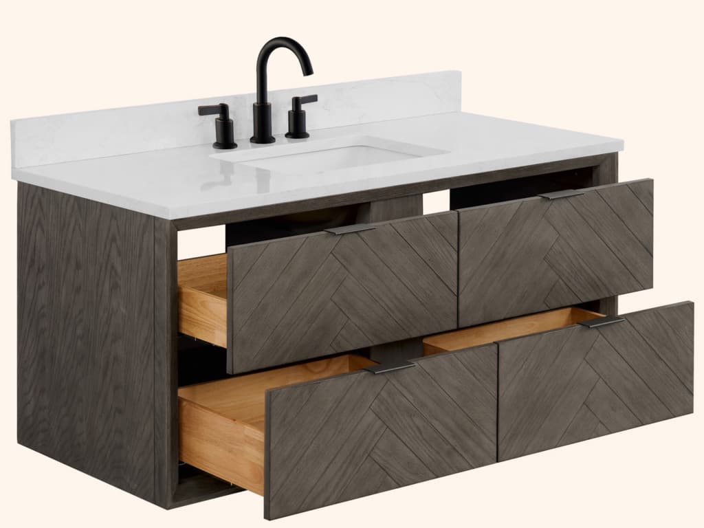 Legion Furniture Wh Series Grey Oak Vanity