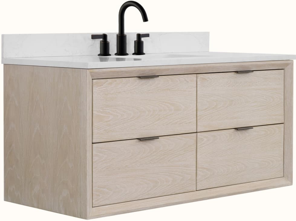 Legion Furniture Wh Series Whitewashed Oak Vanity