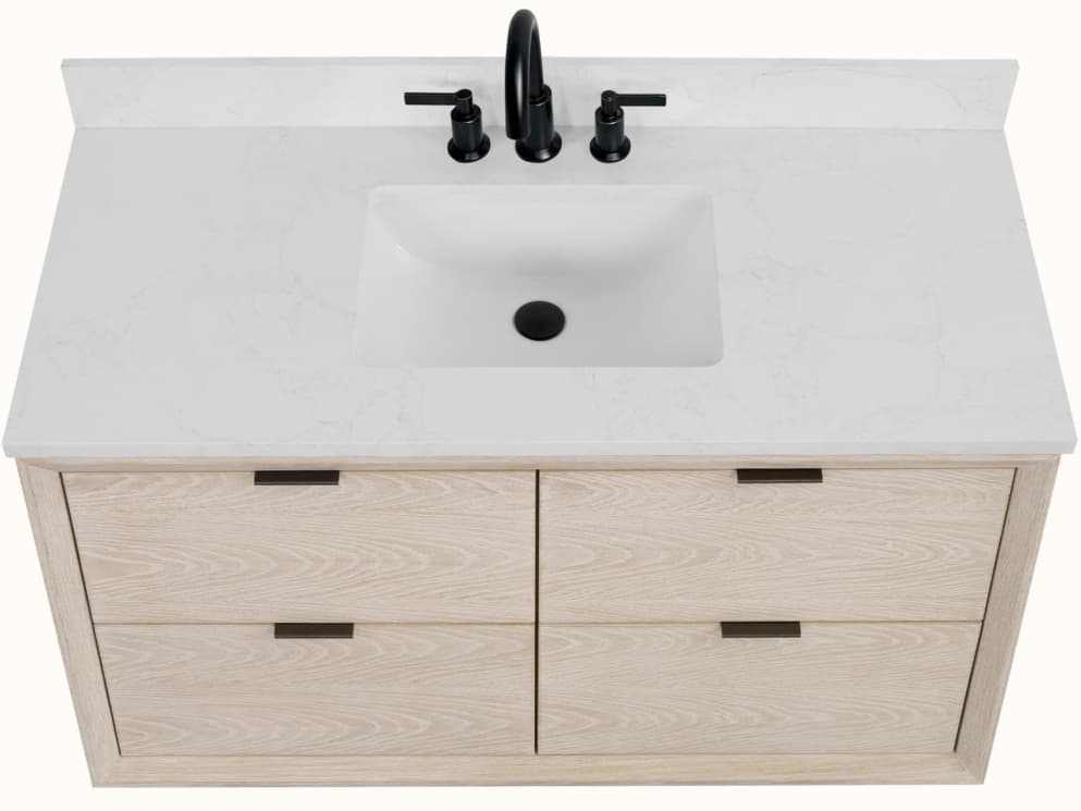 Legion Furniture Wh Series Whitewashed Oak Vanity