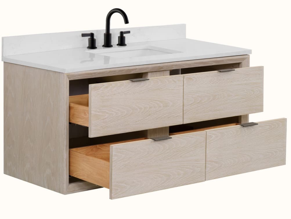 Legion Furniture Wh Series Whitewashed Oak Vanity