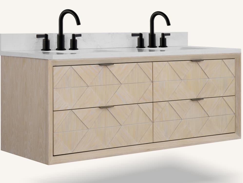 Legion Furniture Wh Series Whitewashed Oak Vanity