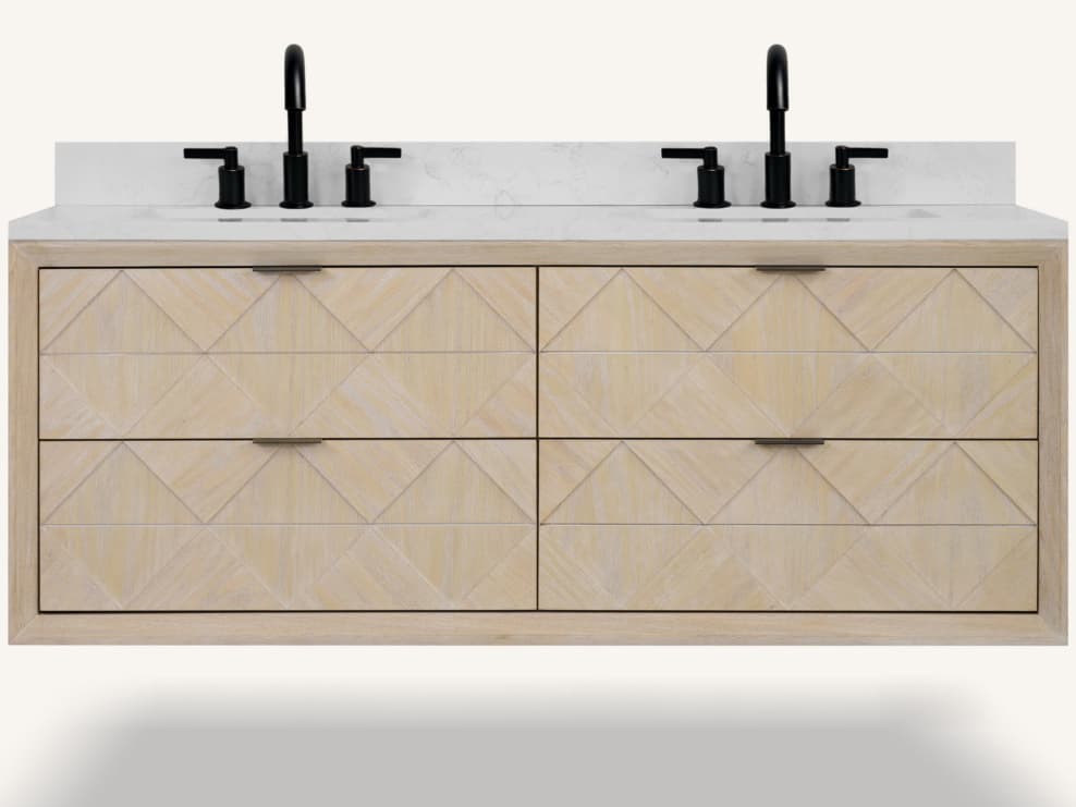 Legion Furniture Wh Series Whitewashed Oak Vanity