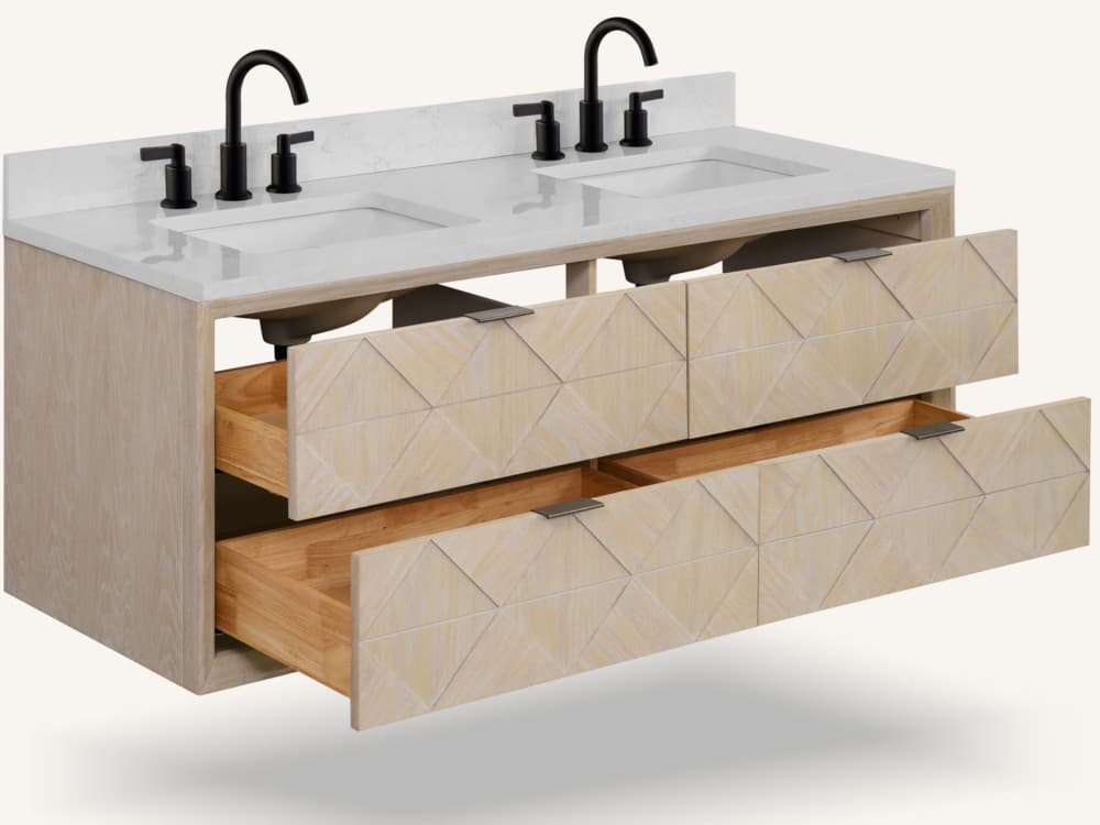 Legion Furniture Wh Series Whitewashed Oak Vanity