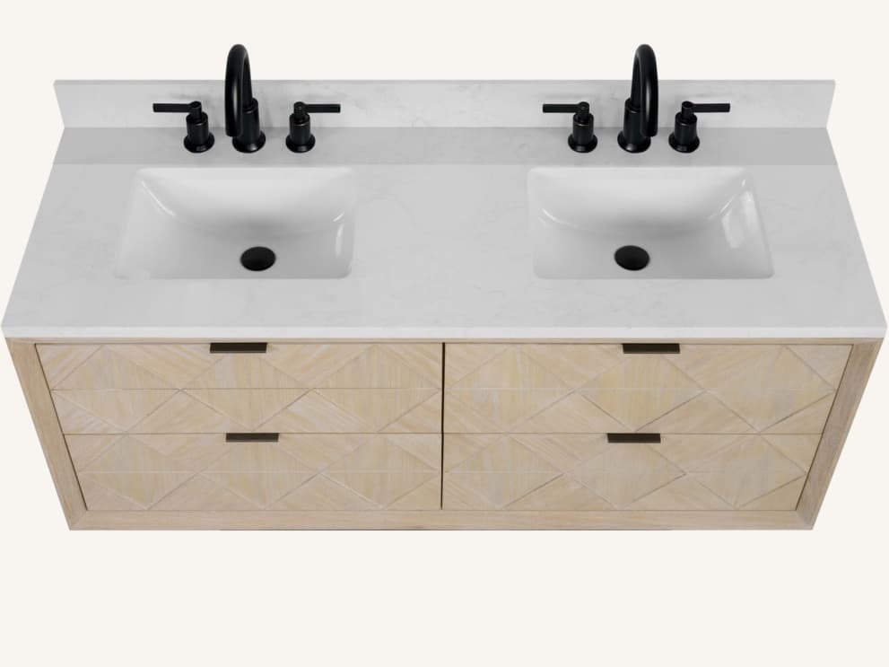 Legion Furniture Wh Series Whitewashed Oak Vanity