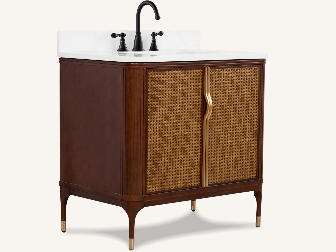 Legion Furniture Wh Series Brown Birch Vanity
