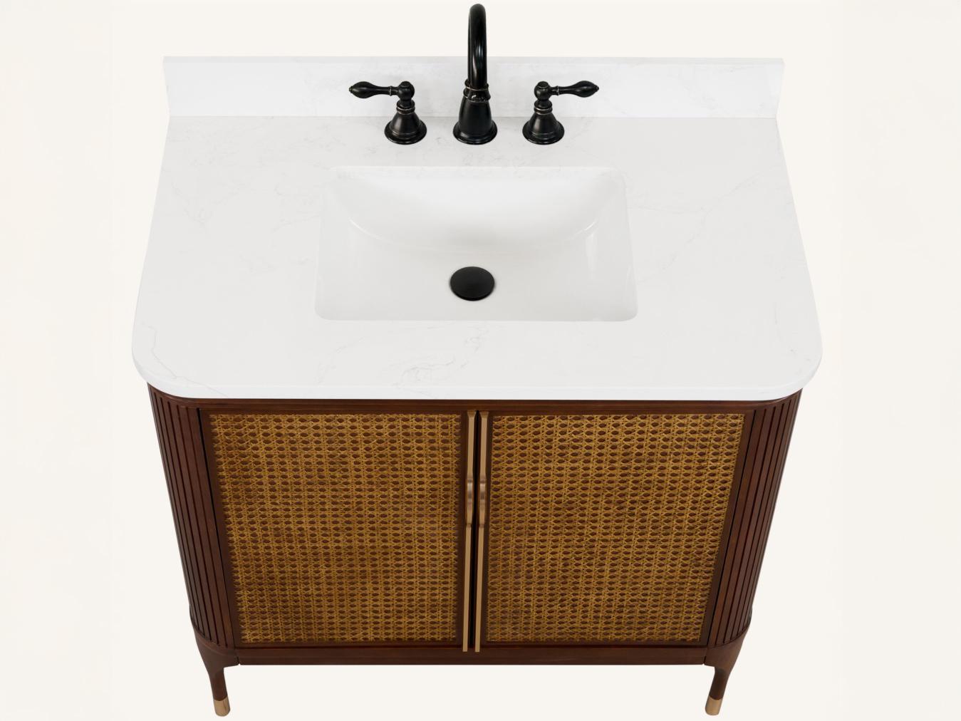 Legion Furniture Wh Series Brown Birch Vanity