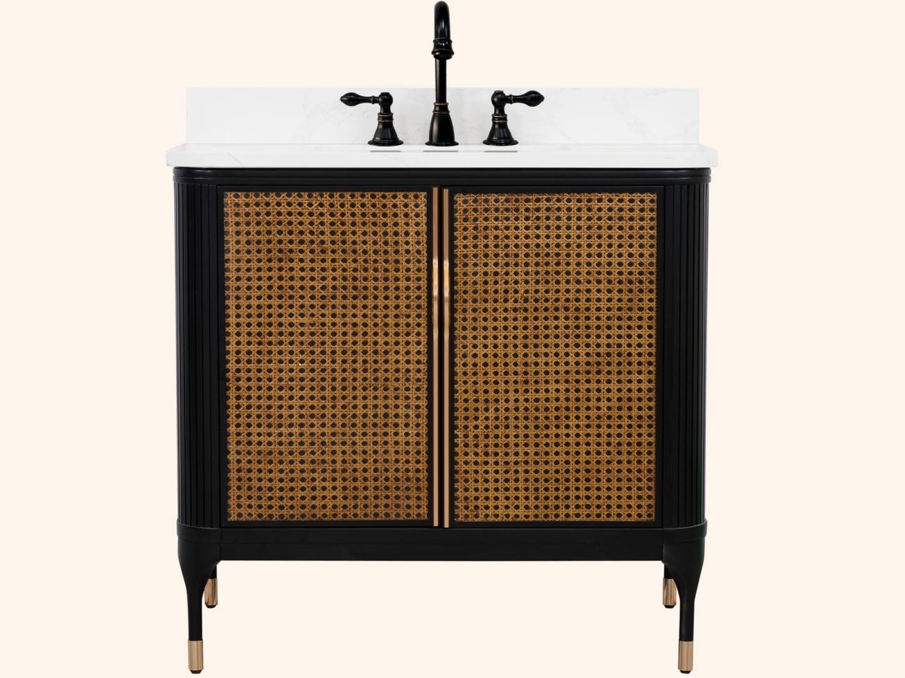 Legion Furniture Wh Series Black Birch Vanity