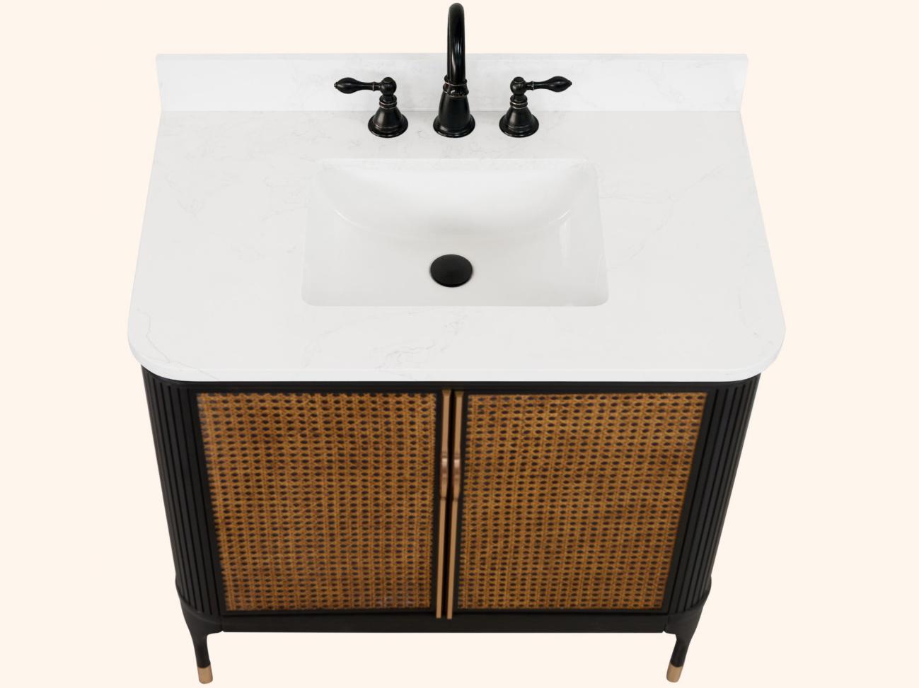 Legion Furniture Wh Series Black Birch Vanity