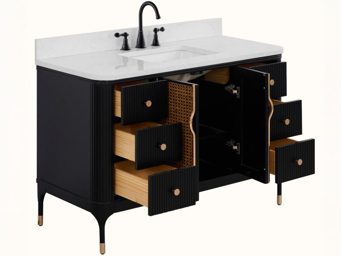Legion Furniture Wh Series Black Birch Vanity