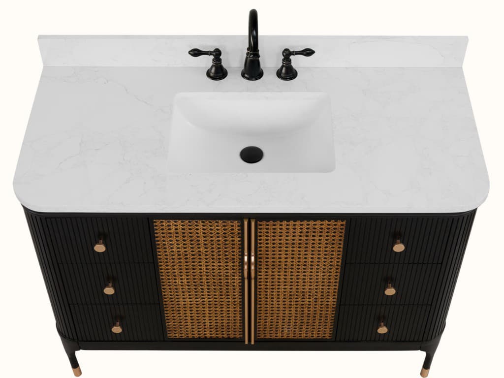 Legion Furniture Wh Series Black Birch Vanity