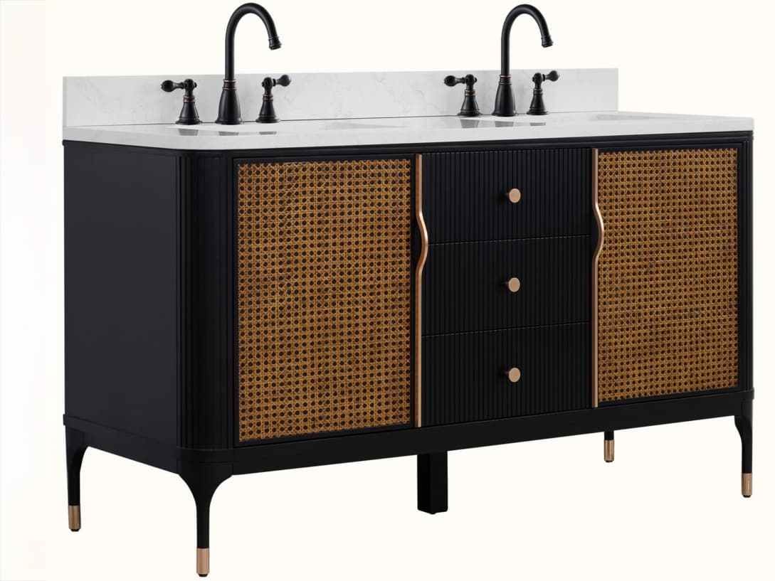Legion Furniture Wh Series Black Birch Vanity