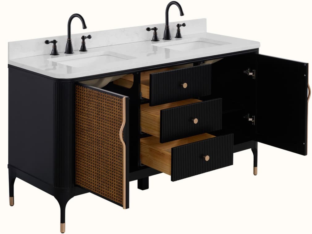 Legion Furniture Wh Series Black Birch Vanity