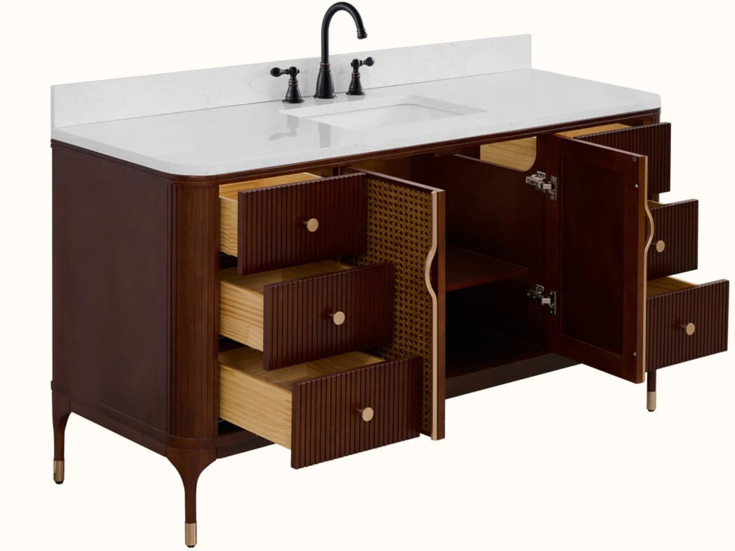 Legion Furniture Wh Series Brown Birch Vanity