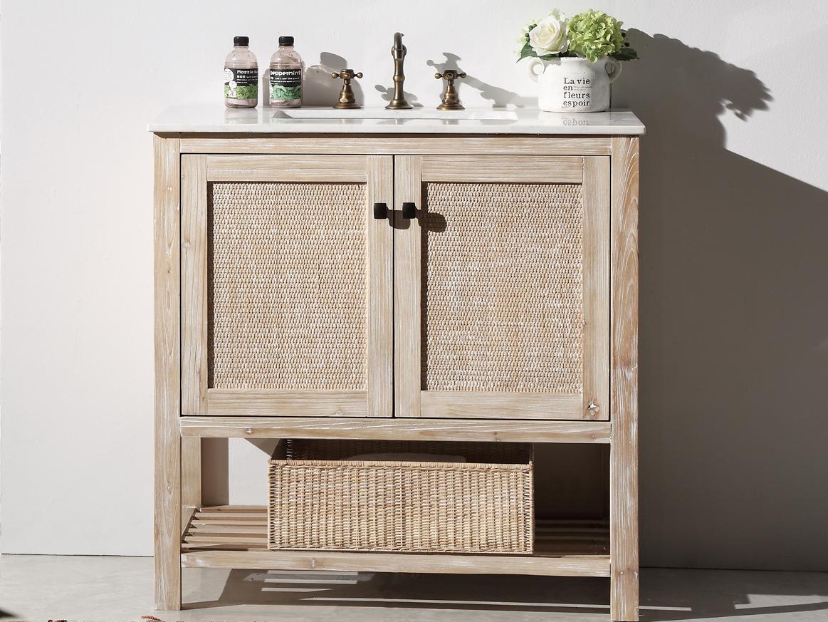 Legion Furniture Wh Series White Wash Vanity With Marble Top